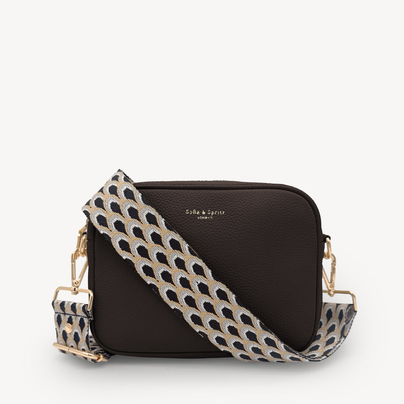 Black & Grey Peacock Strap