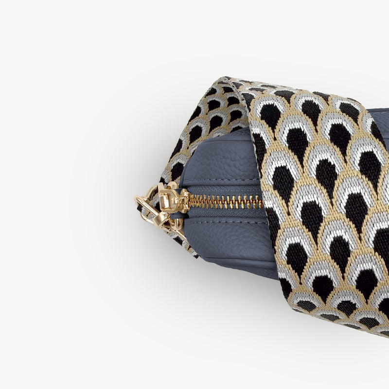 Black & Grey Peacock Strap