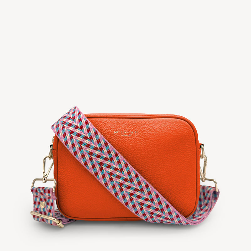 Pink & Blue Herringbone Strap