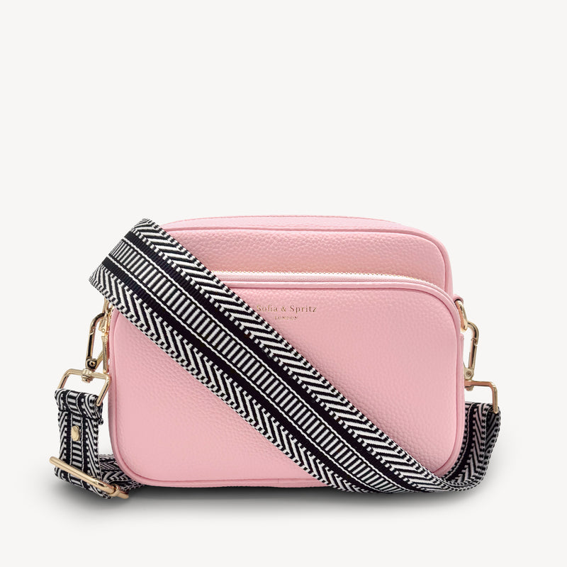 Black & White Stripe Aztec Strap