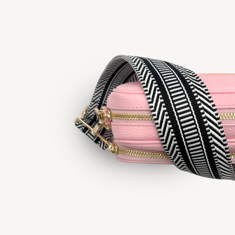 Black & White Stripe Aztec Strap