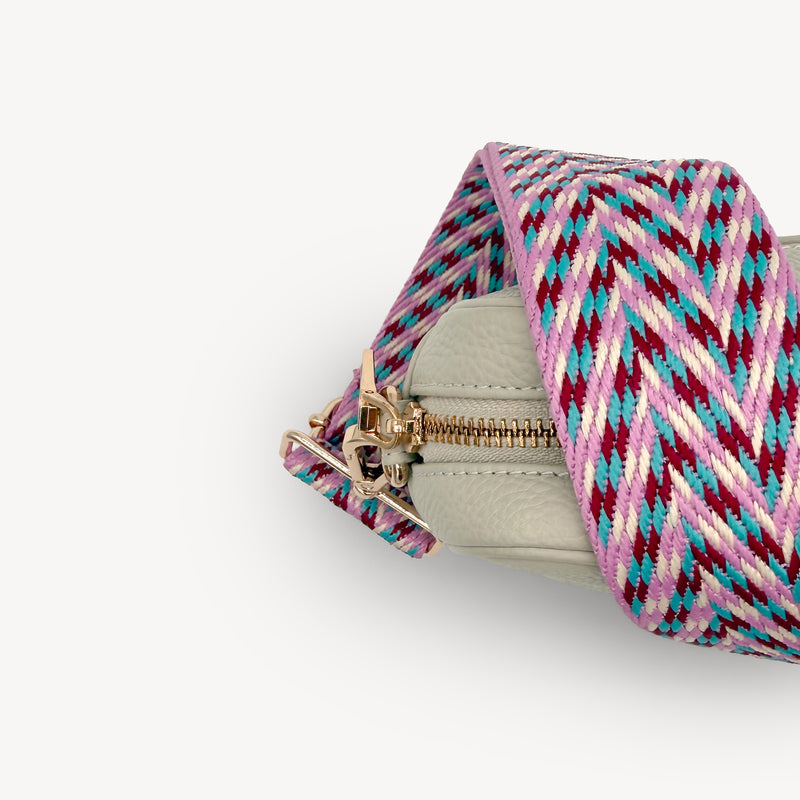 Pink & Blue Herringbone Strap
