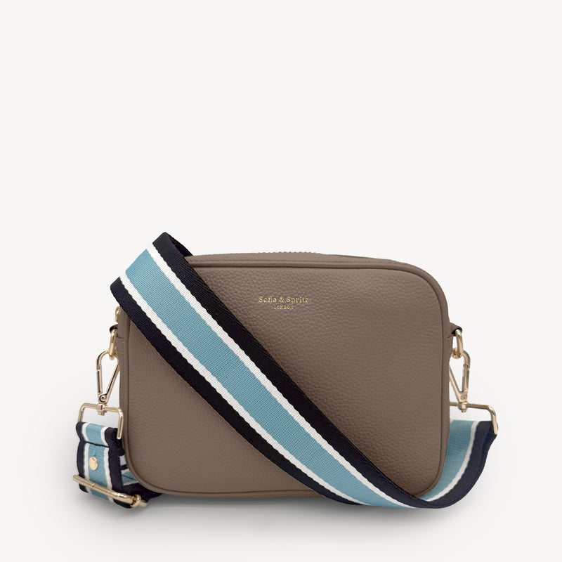 Sky Blue & Black Stripe Strap