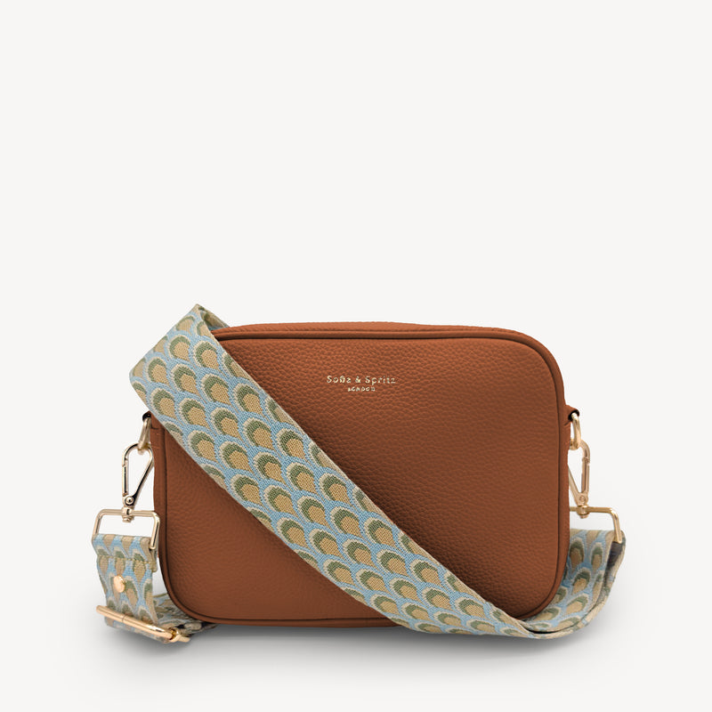 Sky Blue & Stone Peacock Strap