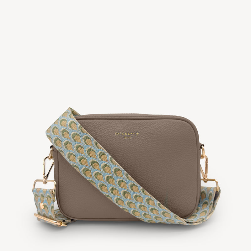 Sky Blue & Stone Peacock Strap