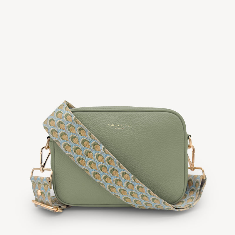Sky Blue & Stone Peacock Strap