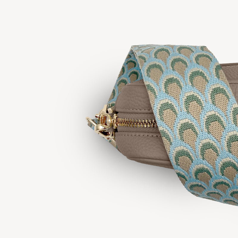 Sky Blue & Stone Peacock Strap