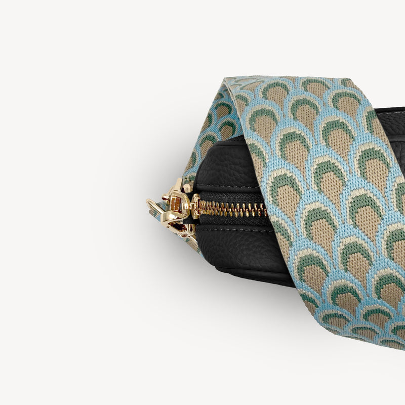 Sky Blue & Stone Peacock Strap