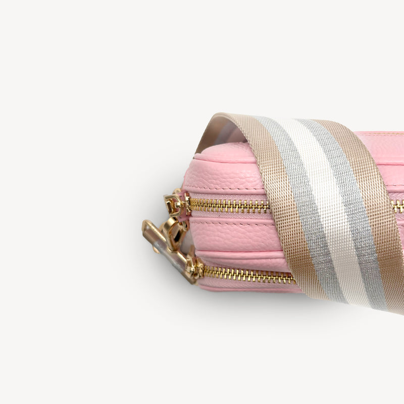 Champagne & Silver Stripe Strap