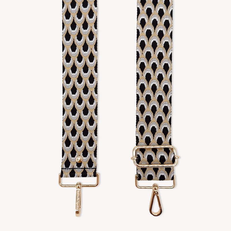 Black & Grey Peacock Strap