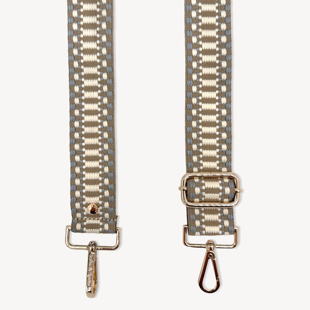 Taupe & White Stitch Strap thumbnail-image-1