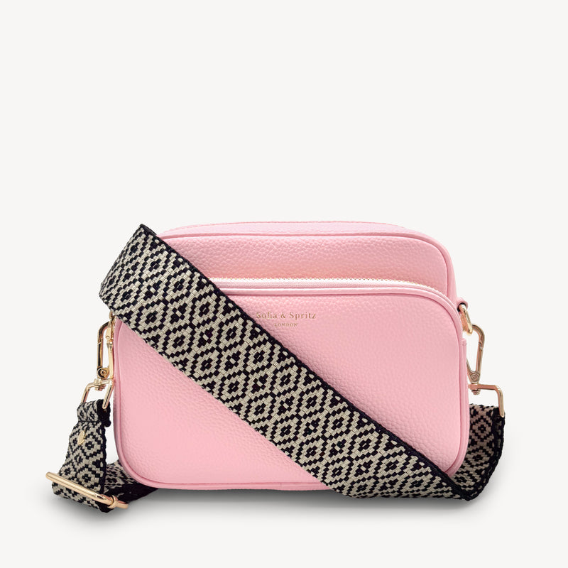 Black & Stone Embroidered Strap