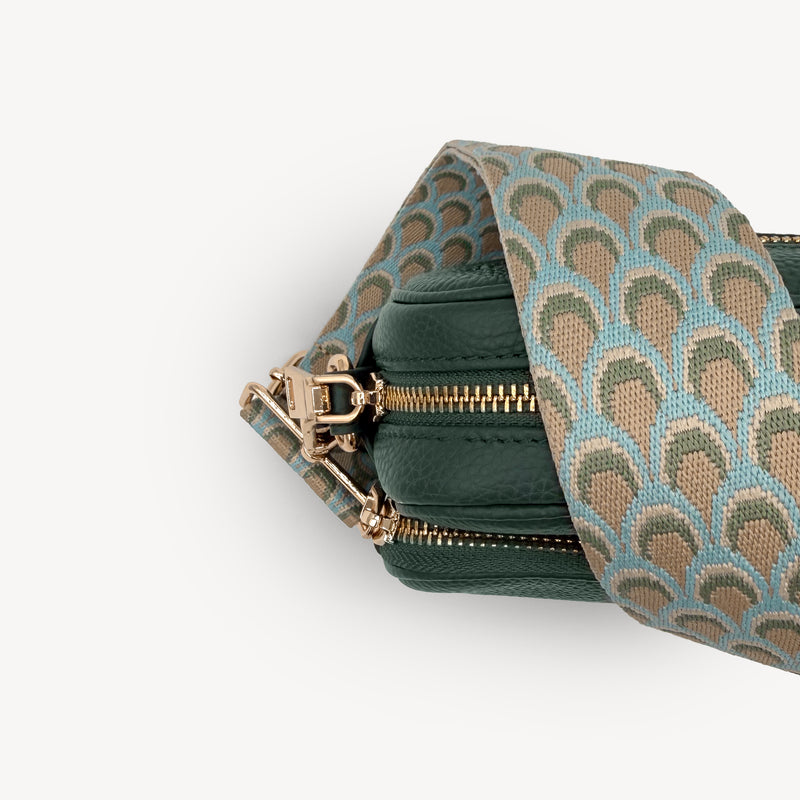 Sky Blue & Stone Peacock Strap