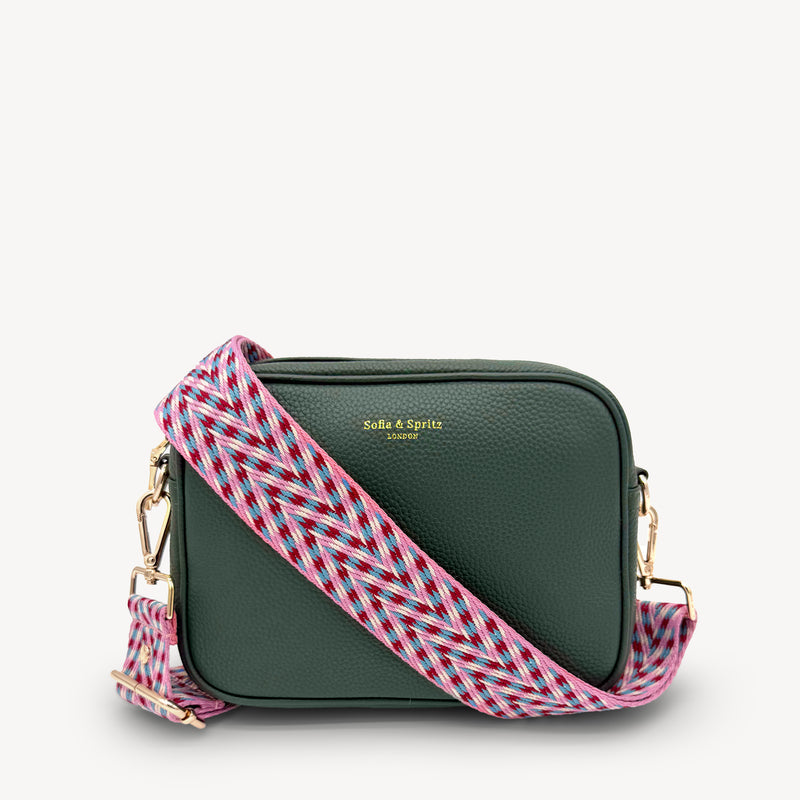 Pink & Blue Herringbone Strap