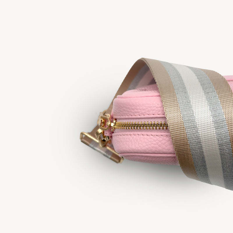 Champagne & Silver Stripe Strap