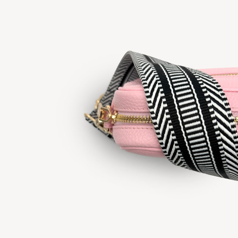 Black & White Stripe Aztec Strap