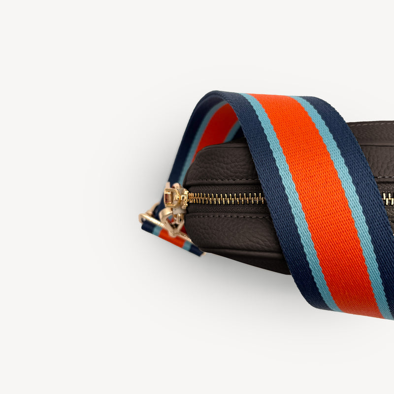Orange & Navy Stripe Strap