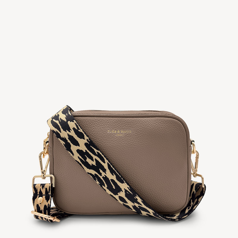 Black & Beige Leopard Strap
