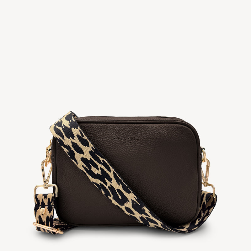 Black & Beige Leopard Strap