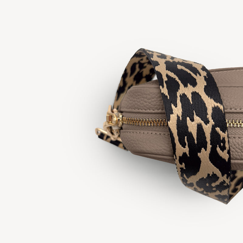 Black & Beige Leopard Strap