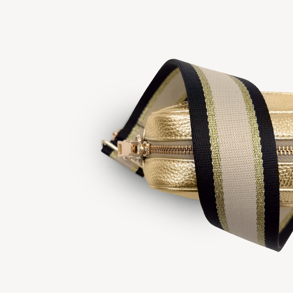 Black, Beige & Gold Stripe Strap thumbnail-image-14
