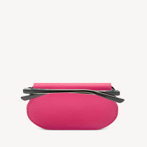 Slim Leather Glasses Case - Fuchsia Pink thumbnail-image-1