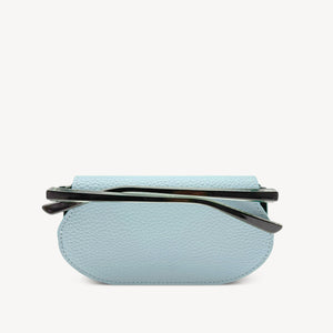 Slim Leather Glasses Case - Sky Blue thumbnail-image-1