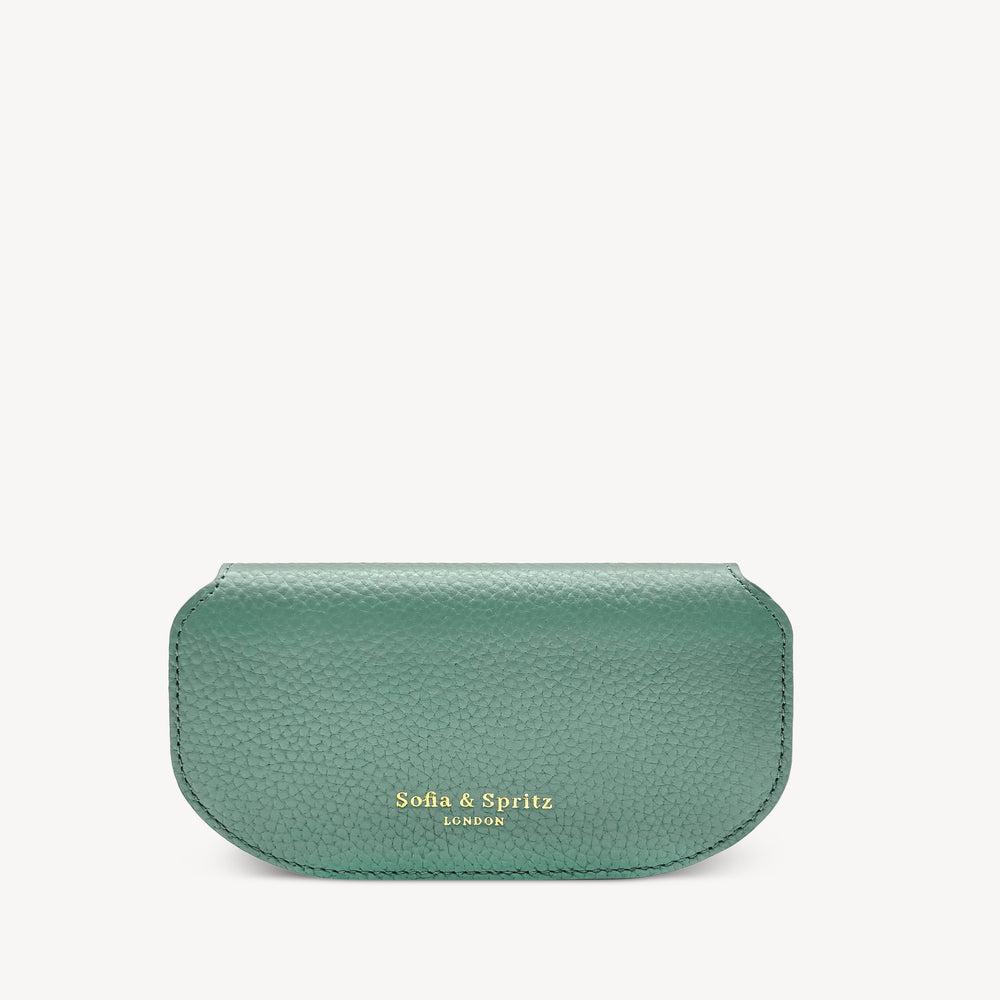Slim Leather Glasses Case - Jade Green thumbnail-image-2