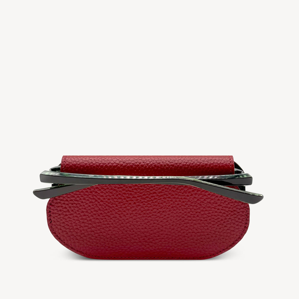 Slim Leather Glasses Case - Deep Cherry Red thumbnail-image-1