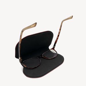 Slim Leather Glasses Case - Deep Cherry Red thumbnail-image-4