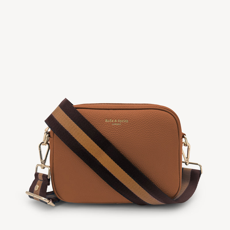 Chocolate Brown Stripe Strap