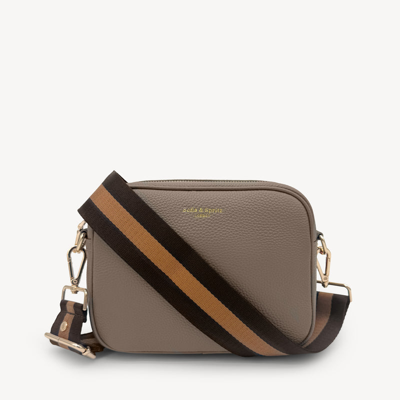 Chocolate Brown Stripe Strap