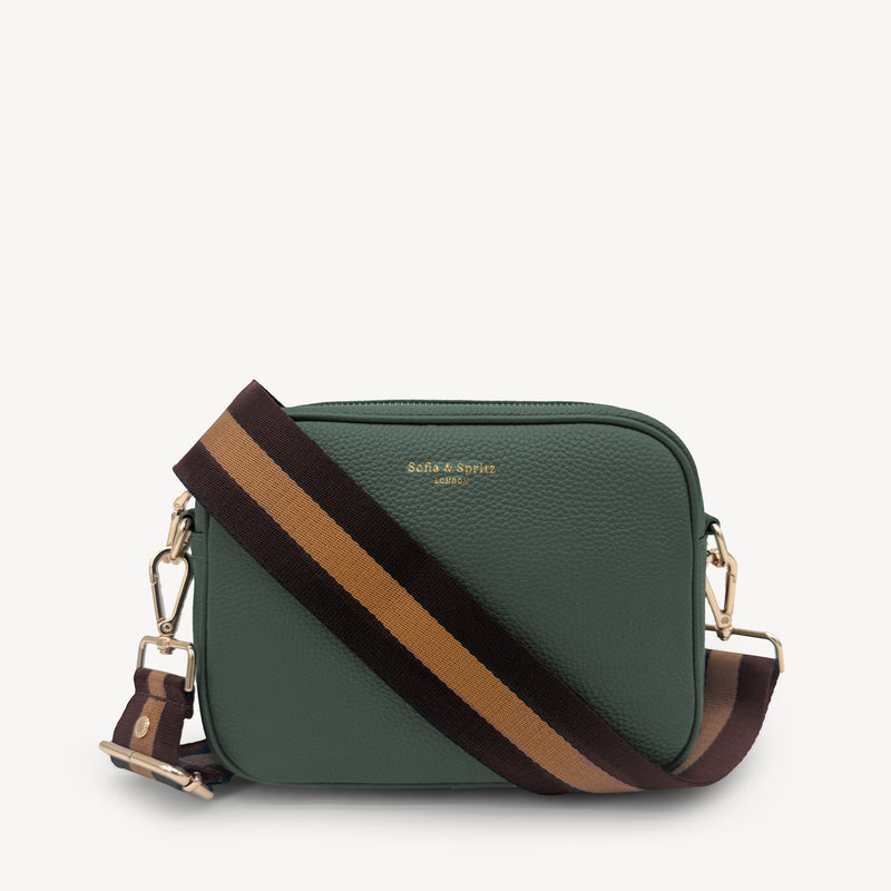 Chocolate Brown Stripe Strap