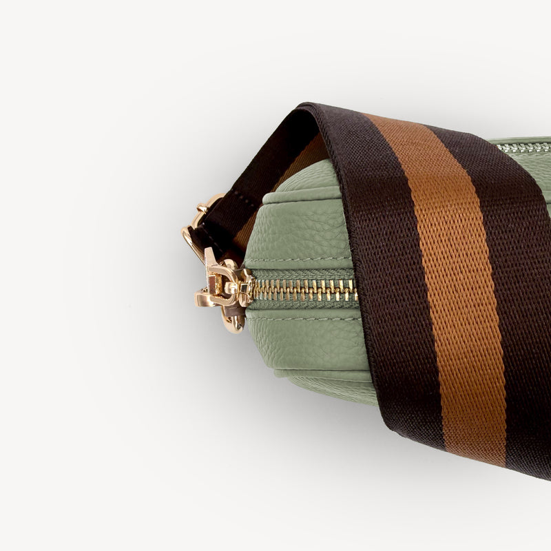 Chocolate Brown Stripe Strap