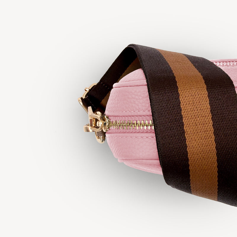 Chocolate Brown Stripe Strap