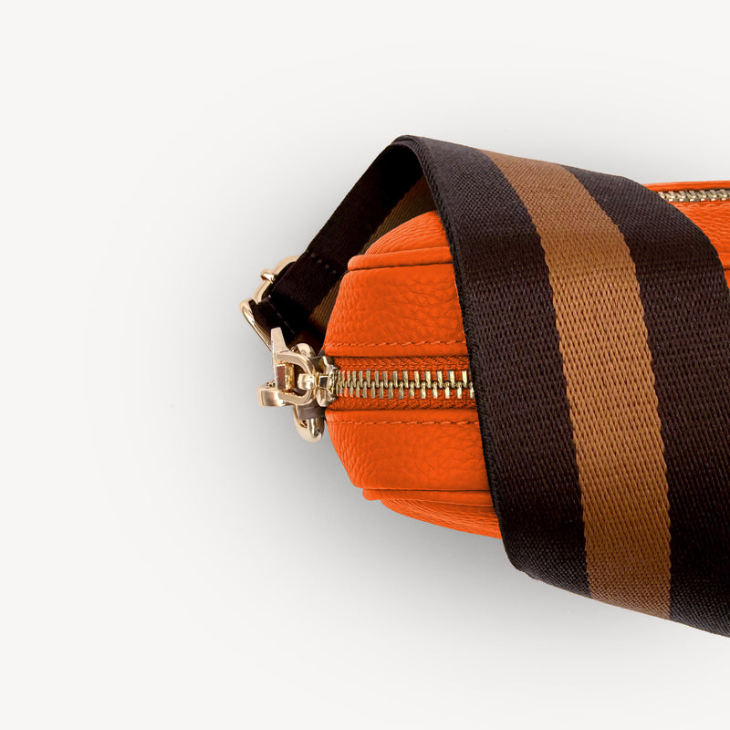 Chocolate Brown Stripe Strap