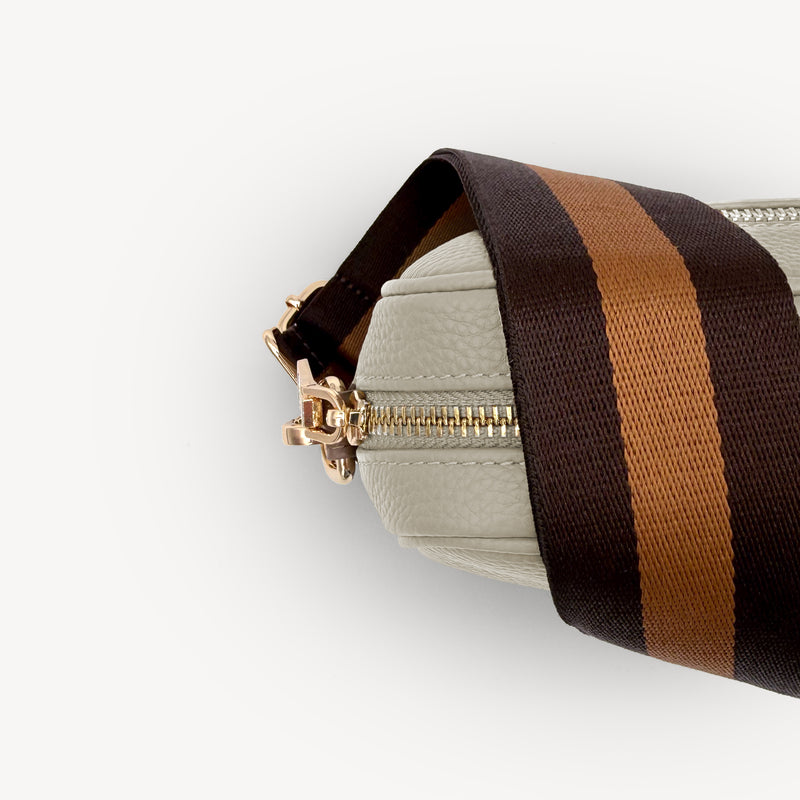 Chocolate Brown Stripe Strap