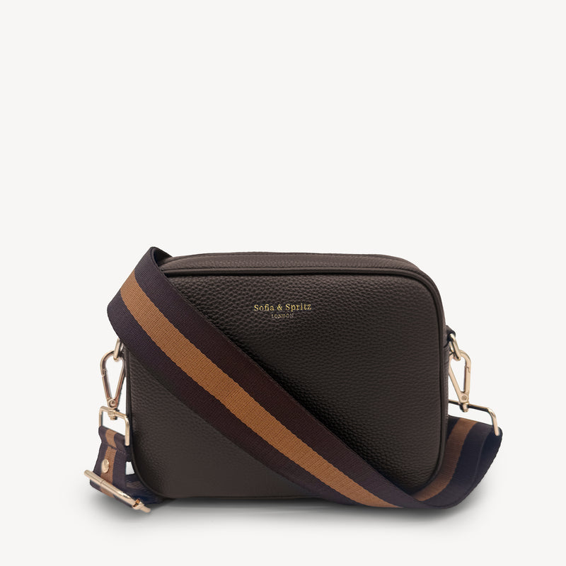 Chocolate Brown Stripe Strap