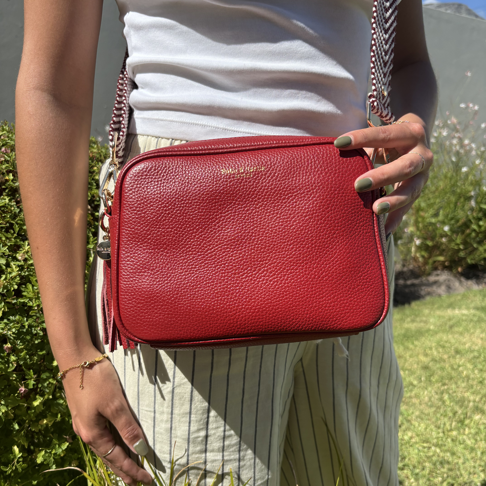Lyla Crossbody Bag - Deep Cherry Red thumbnail-image-6