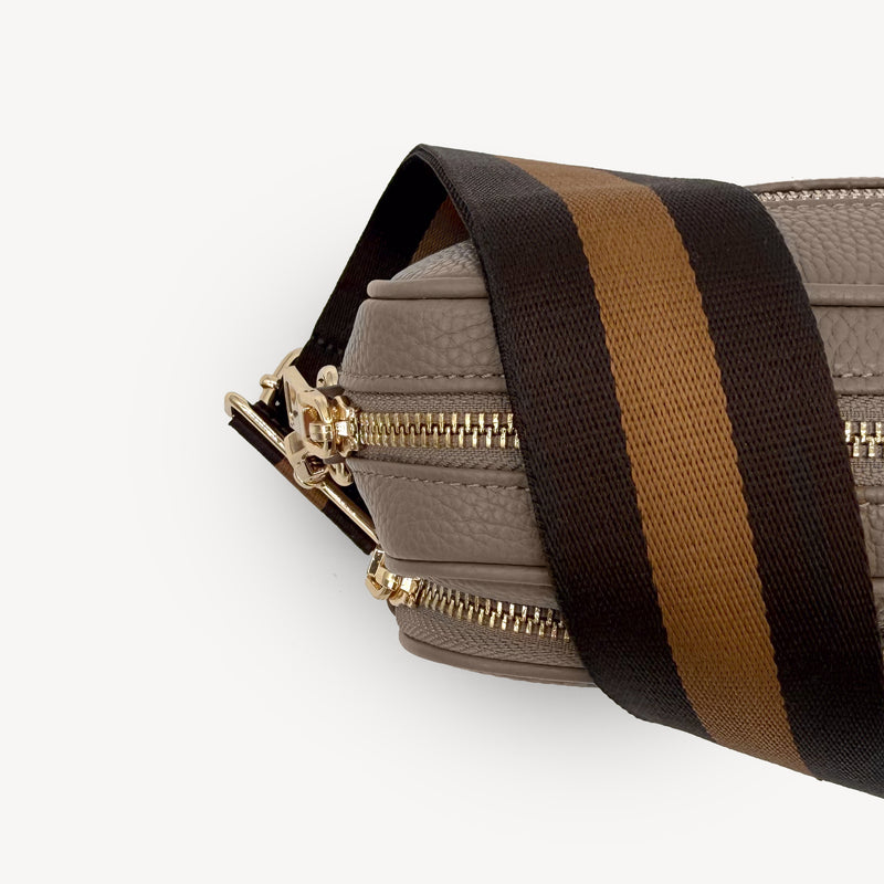 Chocolate Brown Stripe Strap