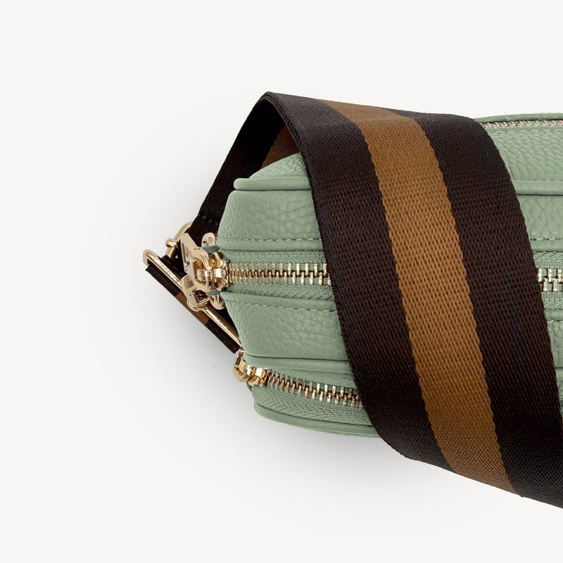 Chocolate Brown Stripe Strap