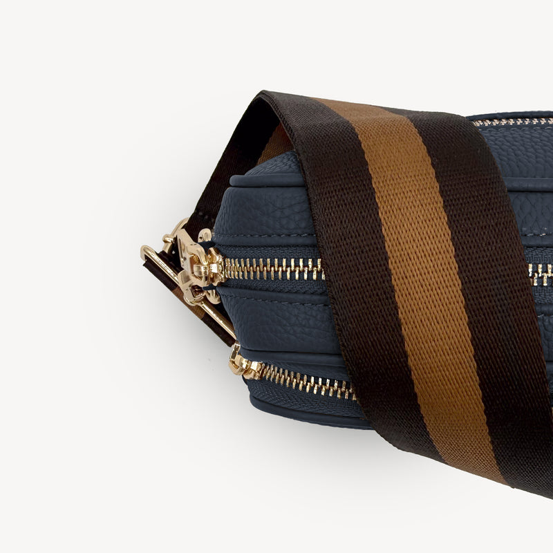 Chocolate Brown Stripe Strap