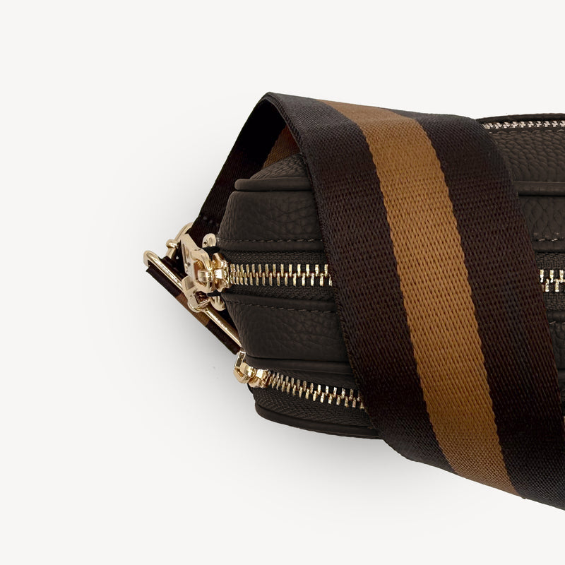 Chocolate Brown Stripe Strap