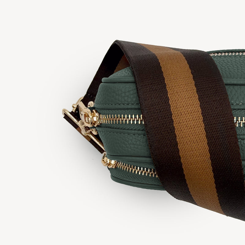 Chocolate Brown Stripe Strap