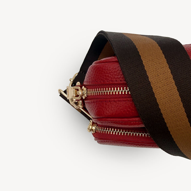 Chocolate Brown Stripe Strap