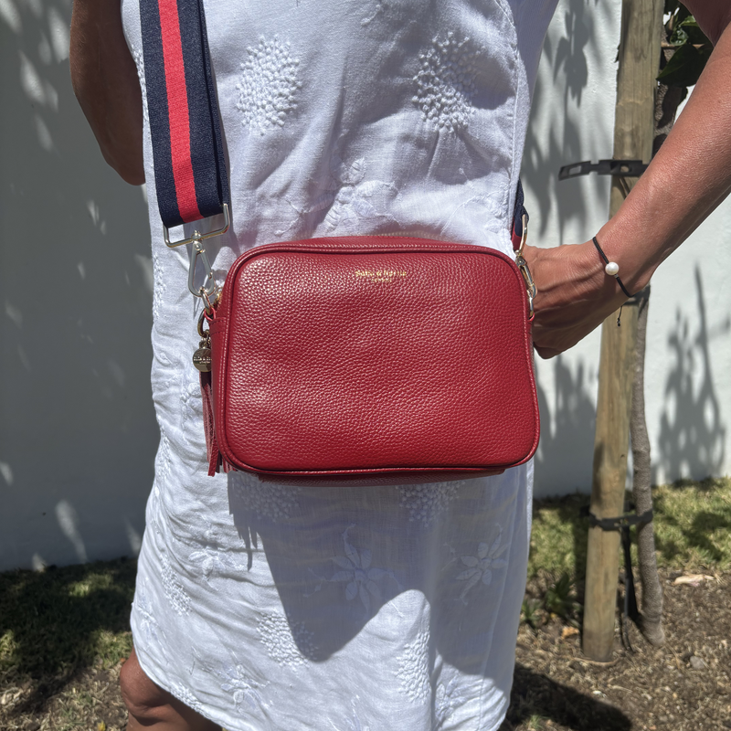 Lyla Crossbody Bag - Deep Cherry Red