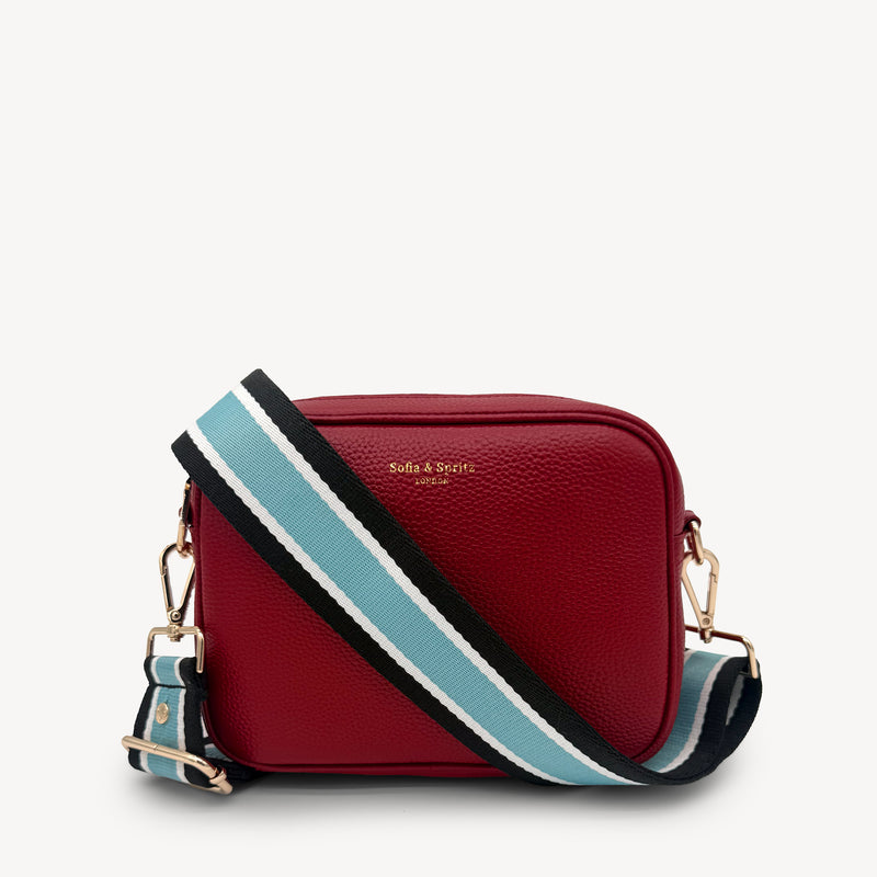 Sky Blue & Black Stripe Strap