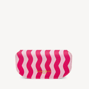 Slim Leather Glasses Case - Pink & Red Wave thumbnail-image-2