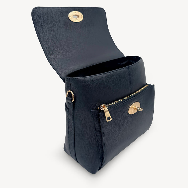 Elara Messenger Bag - Navy