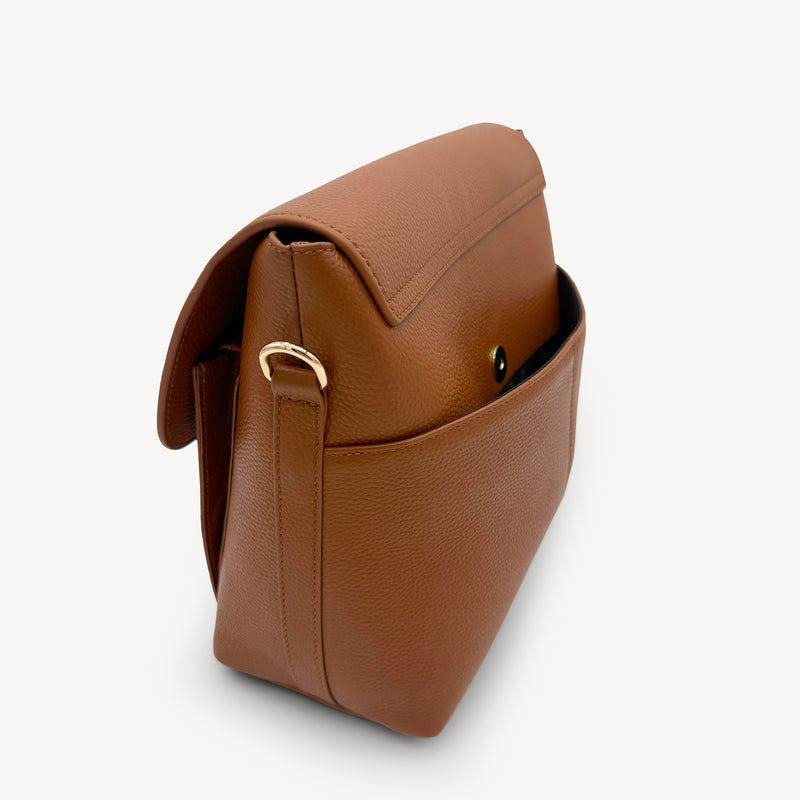 Elara Messenger Bag - Tan